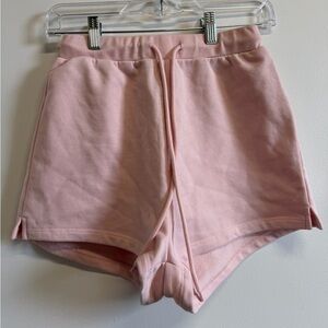 White Fox Boutique Blush Pink Lounge Shorts XS Soft Fleece Drawstring Softgirl